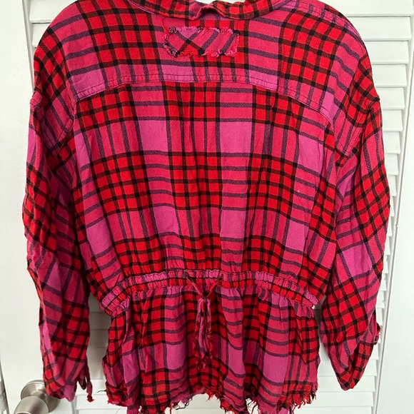We The Free plaid top medium - Picture 2 of 3